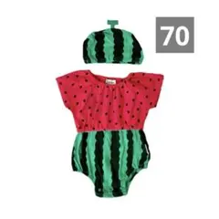 【CROISSANCE BEBE】すいかロンパースセット
