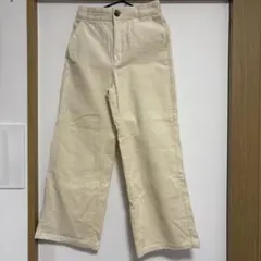 GU コーデュロイ ワイドパンツ Mサイズ ベージュ