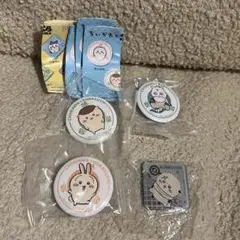 ちいかわ くら寿司 缶バッジ マグネット うさぎ ラッコ くりまんじゅう あのこ