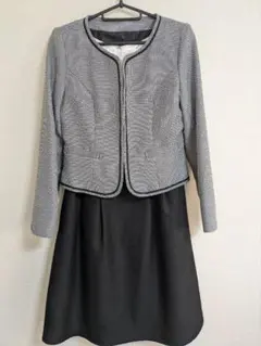 フォーマルスーツ セットアップ ノーカラージャケット ワンピース 卒業式 入学式