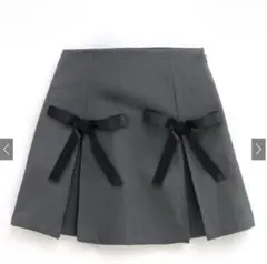 GRL インパン裏地付きリボンプリーツミニスカート［sf1025］