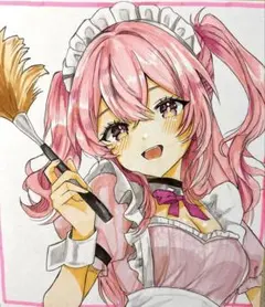と*く様 【原画】手描き オリジナルイラスト 大色紙 おそうじ No.59