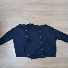 無印良品　ネイビー カーディガン サイズ80 100%コットン