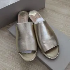 FABIO RUSCONI ゴールドサンダル 38