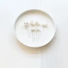 パールピン シルバー 髪飾り 成人式 ヘッドドレス 結婚式 卒業式 ブライダル