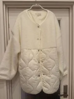 ホワイト キルティングジャケット　白　アウター