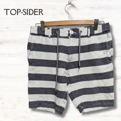 トップサイダー ショートパンツ ボーダー柄 グレー M