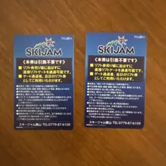スキージャム勝山　リフト券　大人2枚
