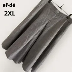 【大きいサイズ】エフデ ガウチョパンツ 千鳥格子 15号 3L 2XL ゆったり