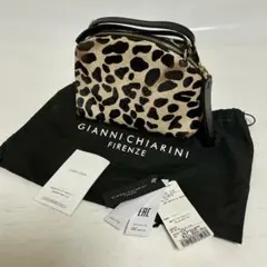 GIANNI CHIARINI レオパード柄 ハンドバッグ