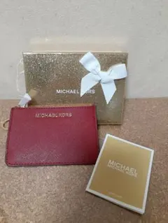 【新品未使用】MICHAEL KORS レッド コインケース