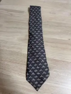 HERMES エルメス ネクタイ イルカ柄 グレー