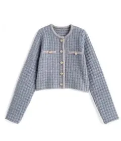 ラメツイードニットカーディガン[an1700] GRL