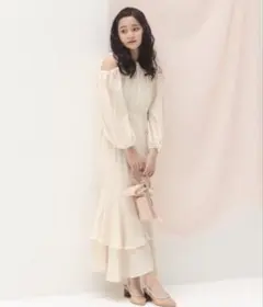muguet open shoulder ribbon opのサムネイル