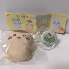 ★ちいかわ　クリップぬいぐるみ①&ちいかわもぐもぐ本舗　鯛だらけなマット缶バッジ
