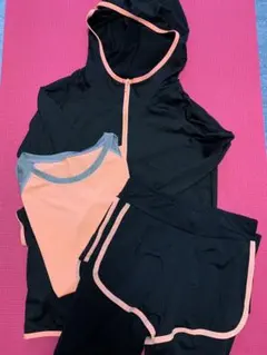 スポーツウェア3点セット　ウォーキング/ジム/レディース/M