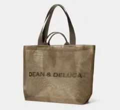 DEAN&DELUCA ディーン&デルーカメッシュトートバッグ ゴールド L
