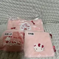 ハローキティ くじ 3点セット ポーチトートバッグ 巾着￼