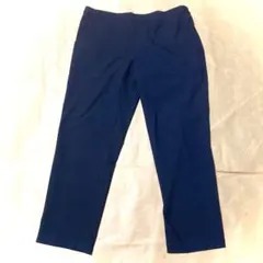 【ユニクロ】ネイビー　スラックス XL ウエスト一部ゴム　ビジネス　パンツ