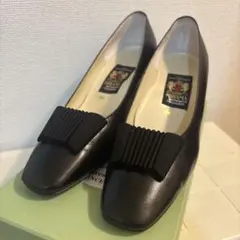 【即購入可○】MIHAMA 黒 リボン付き ハイヒールパンプス 24.5cm