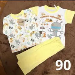 新品 アンパンマン パジャマ 3点セット 長袖 半袖 長ズボン 90 綿100%