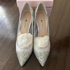 ダイアナ　シルバー　キラキラパンプス　24cm 結婚式など