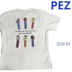 PEZ ヴィンテージライク Tシャツ Mサイズ 半袖 レトロ 白 ホワイト