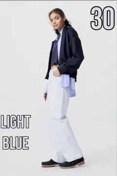 UNIQLO ワイドストレートジーンズ 30inch・LIGHT BLUE