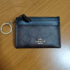 COACH コーチ　コインケース　ブラウン レザー コインケース