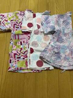 《即購入⭕️》子供服 浴衣 甚平 夏祭り女の子 110cm3牧セット