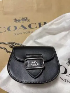 【✨未使用✨】COACH（コーチ）ショルダーバッグ 黒 レザー クリオ