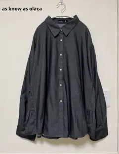 美品／as know as olaca オオラカ　バックフリル　オーバーシャツのサムネイル