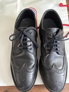 ウィングチップ ブラック革靴 26