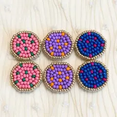 No.41【ビーズ刺繍カボション】　ハンドメイド