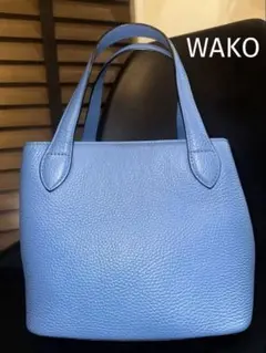 【美品】WAKOワコウ 銀座和光 ミニトートバッグ ターコイズのサムネイル