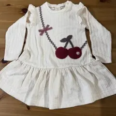 チェリー刺繍 ワンピース　90サイズ