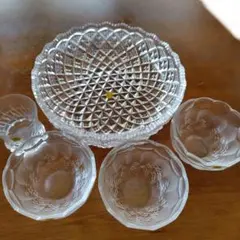 KAGAMI CRYSTAL カガミクリスタル 皿 小鉢 セットのサムネイル