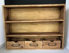 アンティーク調　飾り棚　オークカラー