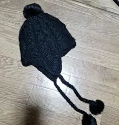 ニット帽子 ラビットぼんぼり