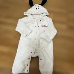 SNOOPY フード付きロンパース 70cm