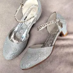 シルバー グリッター フォーマルシューズ　23.5〜24cm