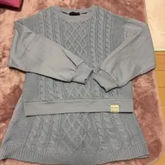 LOVE TOXIC グレー 長袖ニット、スカートセットアップ 150