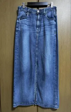 ヤヌーク デニムスカート　タイト　マキシ丈　ロング丈　Sサイズのサムネイル