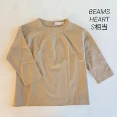 ビームスハート BEAMS HEART ブラウス S相当 七分袖 ブラウン