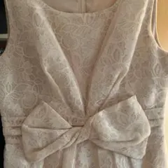 Rew de Rewオーガンジー×総レースウエストリボンドレス　チュール