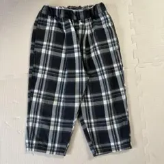 チェック柄ウエストゴムパンツ