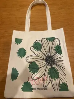Mardi Mercredi マルディメクルディ フラワードッツ柄トートバッグ
