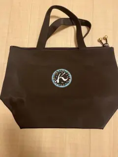 キタムラ ナイロン トートバッグ 肩掛け 軽量 茶 ゴールド金具