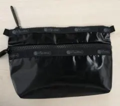 【新品未使用】LeSportsac レスポートサック ポーチ ブラックシャインのサムネイル
