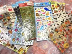 平成レトロシール　動物中心　ぷっくり系多め　まとめ売り